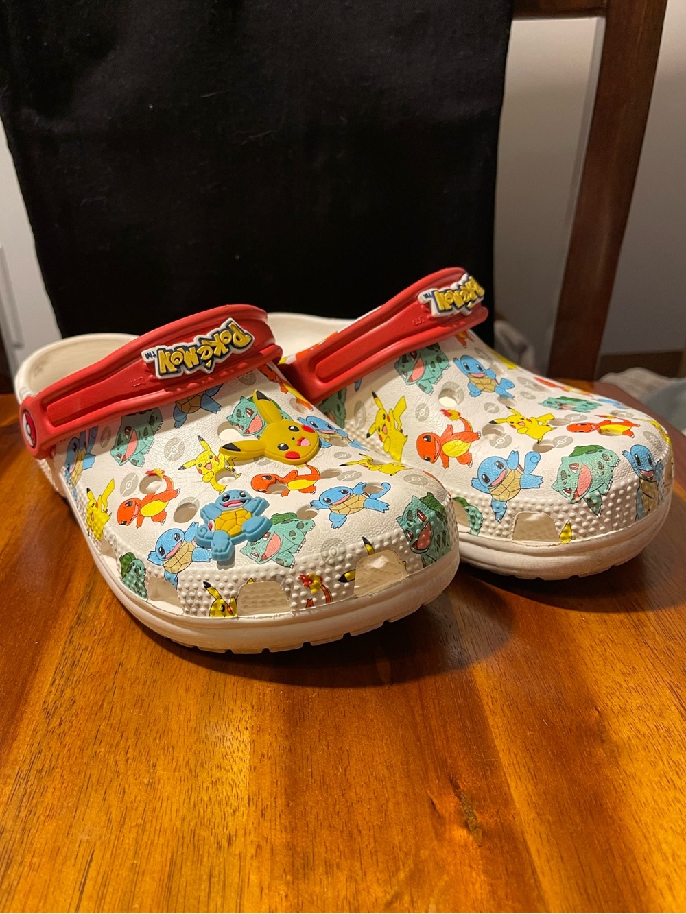Official Pokemon Crocs Classic Clog Shoes White Pikachu Squirtle Jibbitz